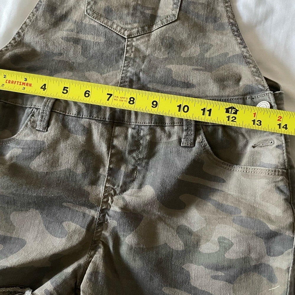 So Camo Green Jean Overall Shorts For Girls Size 16 - Picture 5 of 6